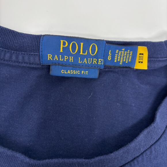 Polo Ralph Lauren Large Navy Blue 1987 Graphic Classic Fit Short Sleeve T-Shirt - Picture 2 of 5